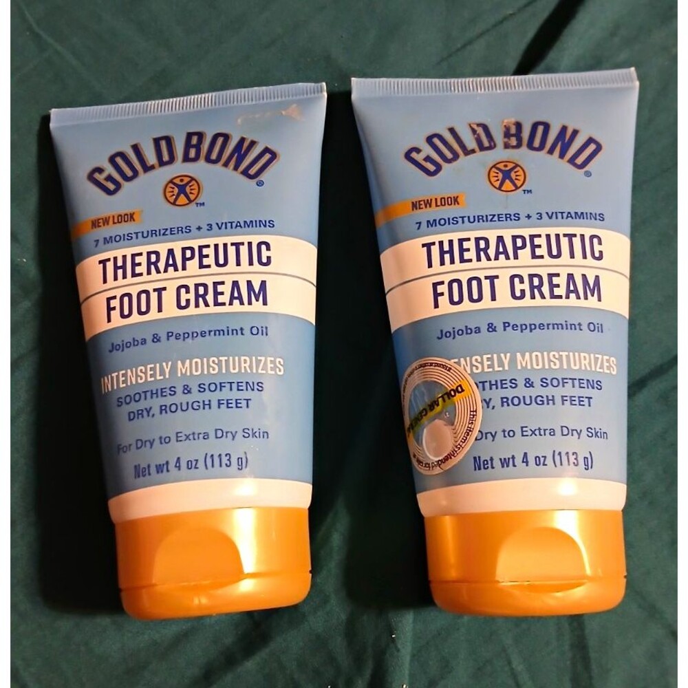 Gold Bond Therapeutic Foot Cream Jojoba & Peppermint Oil Moisturizer lot of 2